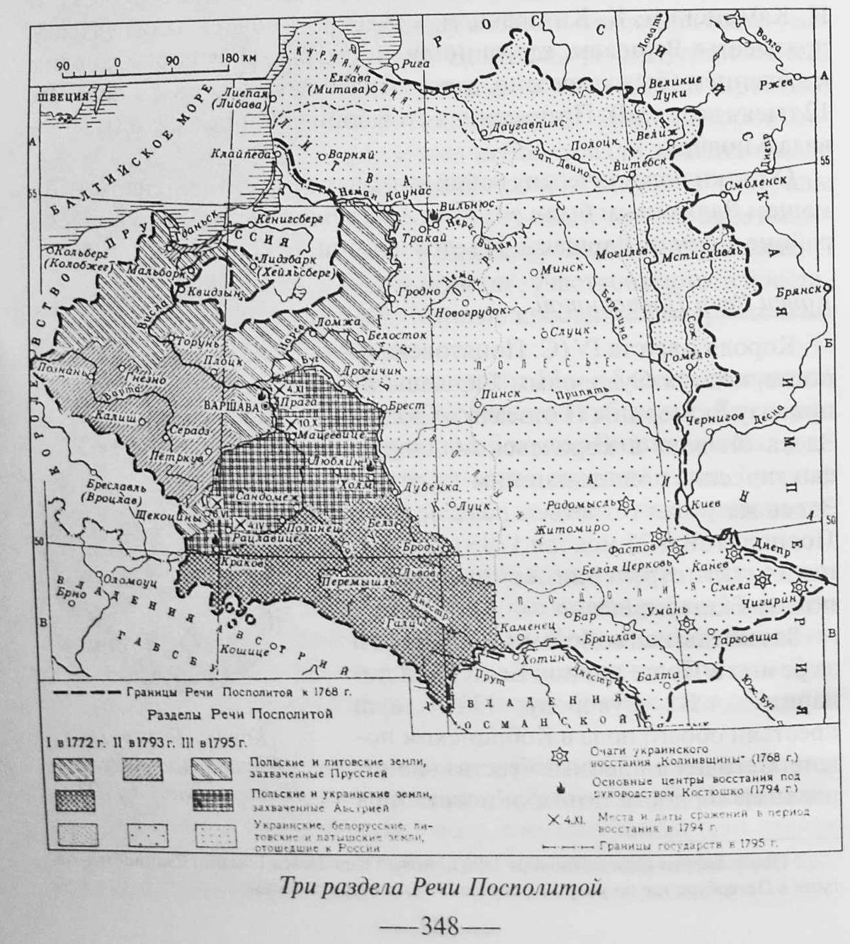 Три раздела Речи Посполитой (из книги Тараса).