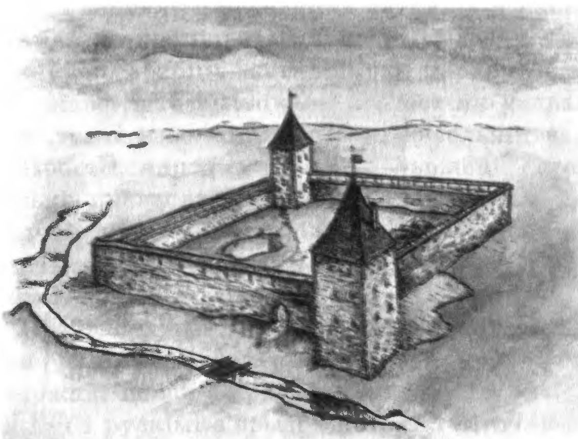 Кревский замок (реконструкция, из учебника Штыхова).